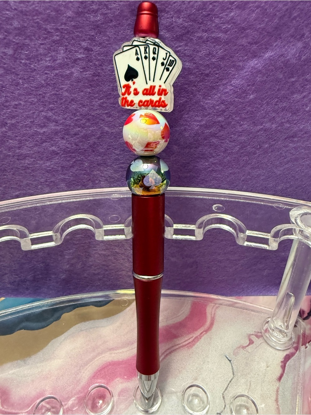 New Beaded Pen For Card Fans